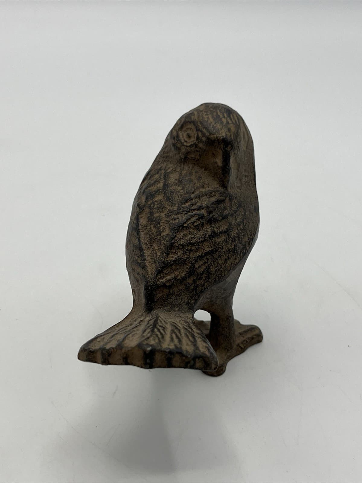 Cast Iron Sparrow Bird Figurine For Home or Garden Paperweight Doorstop 3" 4