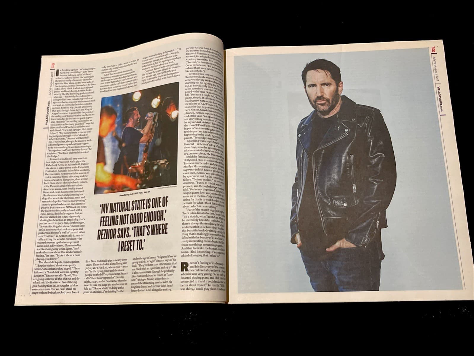 Trent Reznor Nine Inch Nails NIN The Village VOICE 7/26/2017 not poster print 4