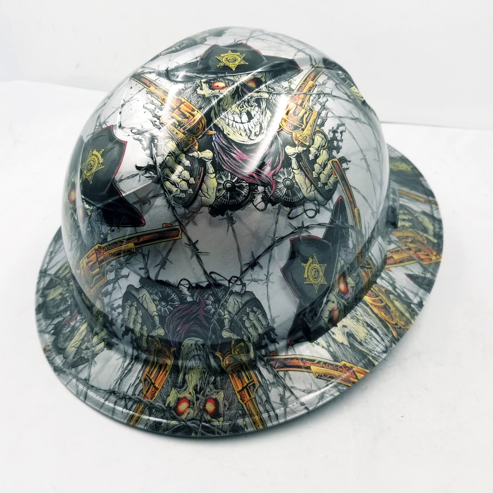 FULL BRIM Hard Hat custom hydro dipped , NEW DIRTY DIRTY HARRY NEW  6