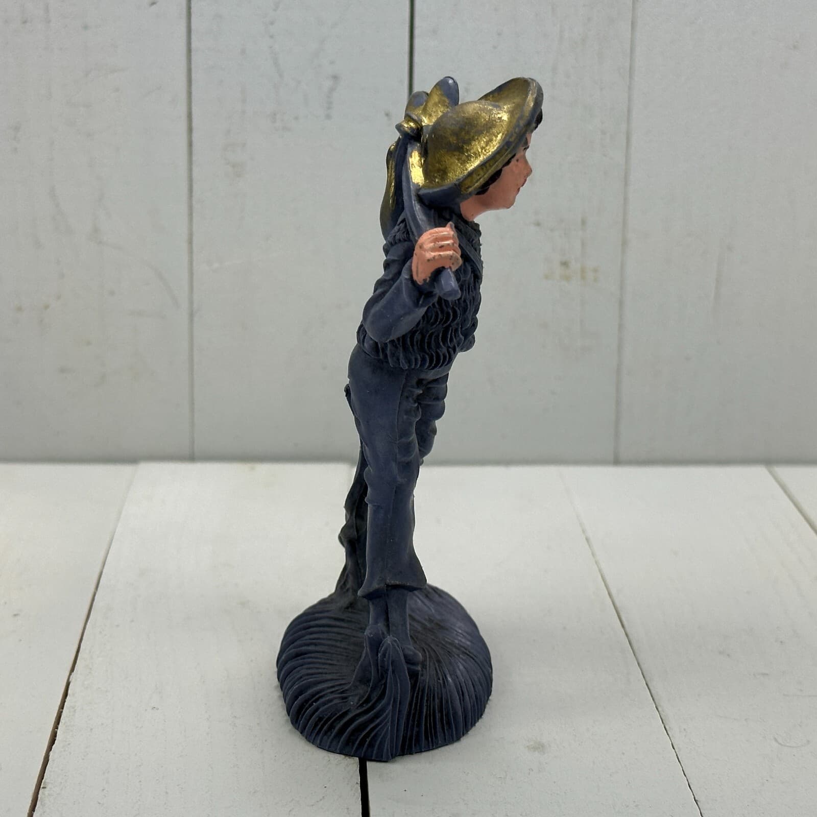 Vintage PURPLE Boy w Bindle Nativity Manger Figurine Figure ITALY Old 4.25" Rare 2