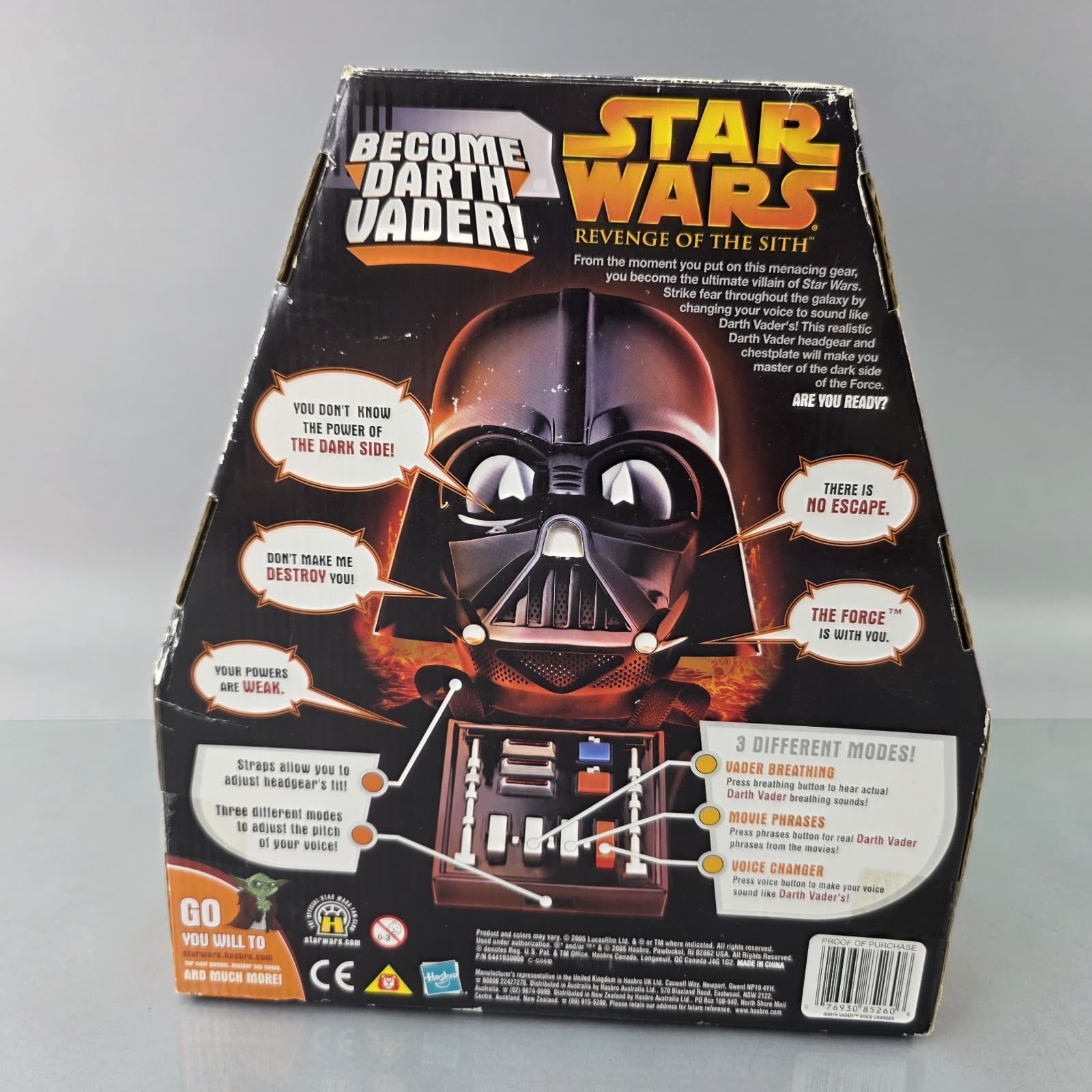 Star Wars Darth Vader Voice Changer Helmet Mask Electronic Hasbro 2005 3