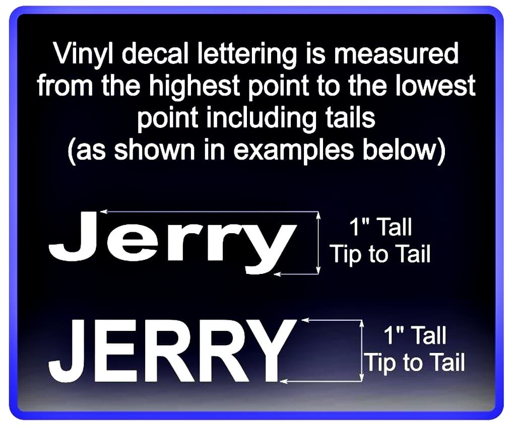 Custom Text Vinyl Decal Personalized Lettering Window Yeti Cup Sticker 10 Sizes 3