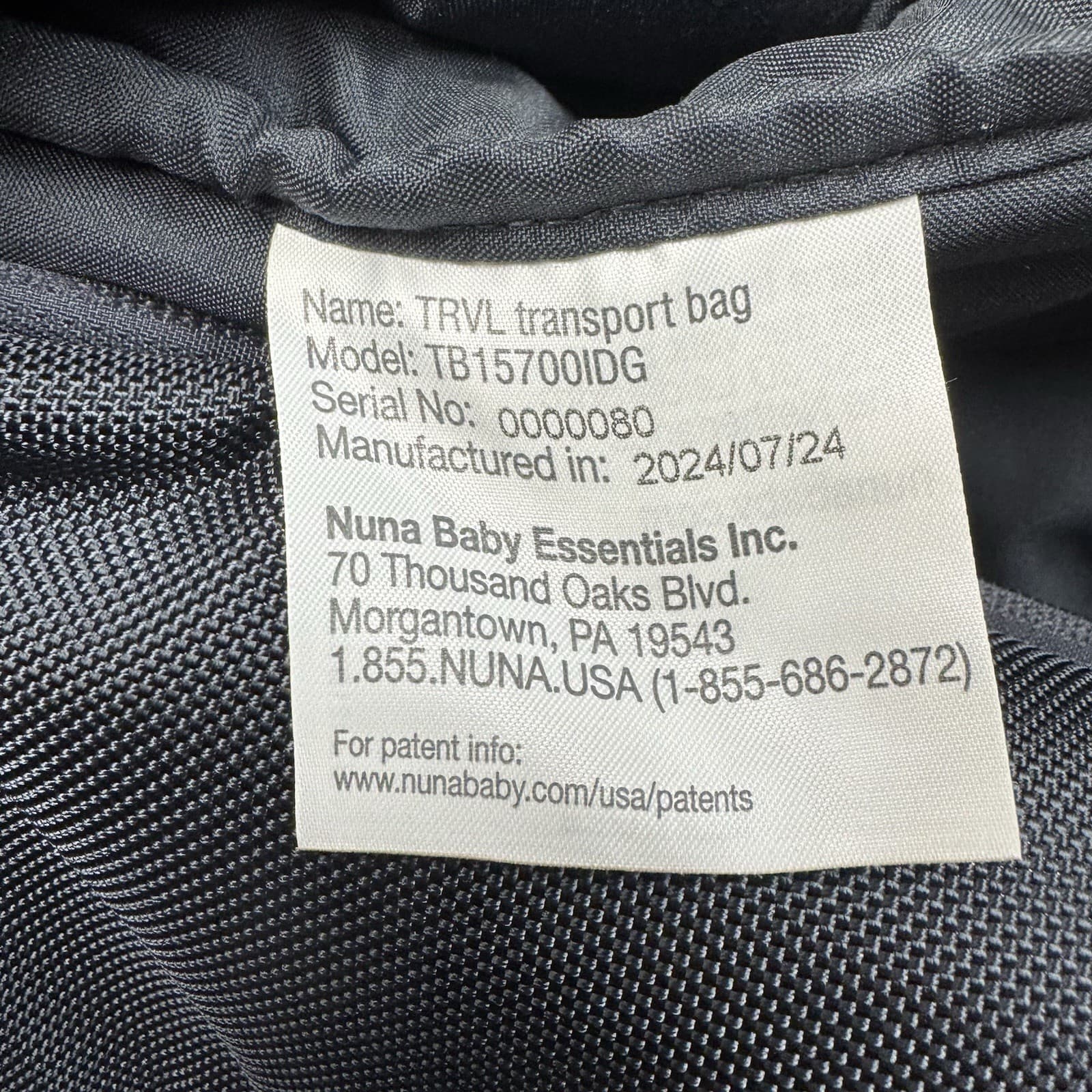 Pottery Barn Kids Nuna TRVL Stroller Travel Bag Navy White NWOB 3