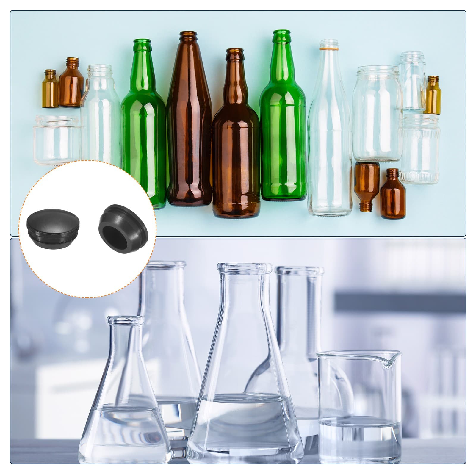 15Set Silicone Plugs Rubber Round Snap in Locking Hole Plugs for 14-15mm Hole 6