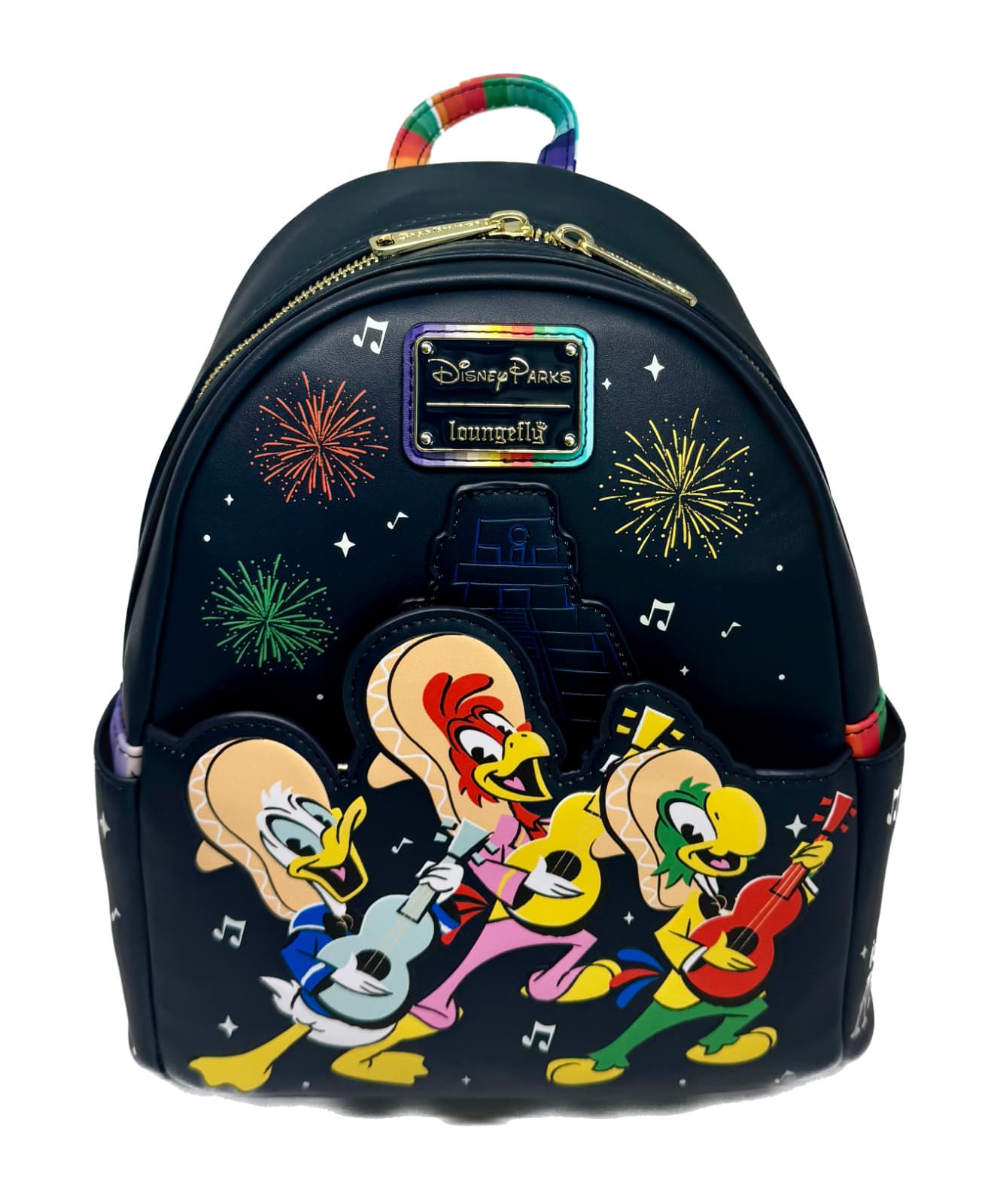 Disney Parks Loungefly Three Caballeros Donald Backpack Mexico EPCOT Glow Dark