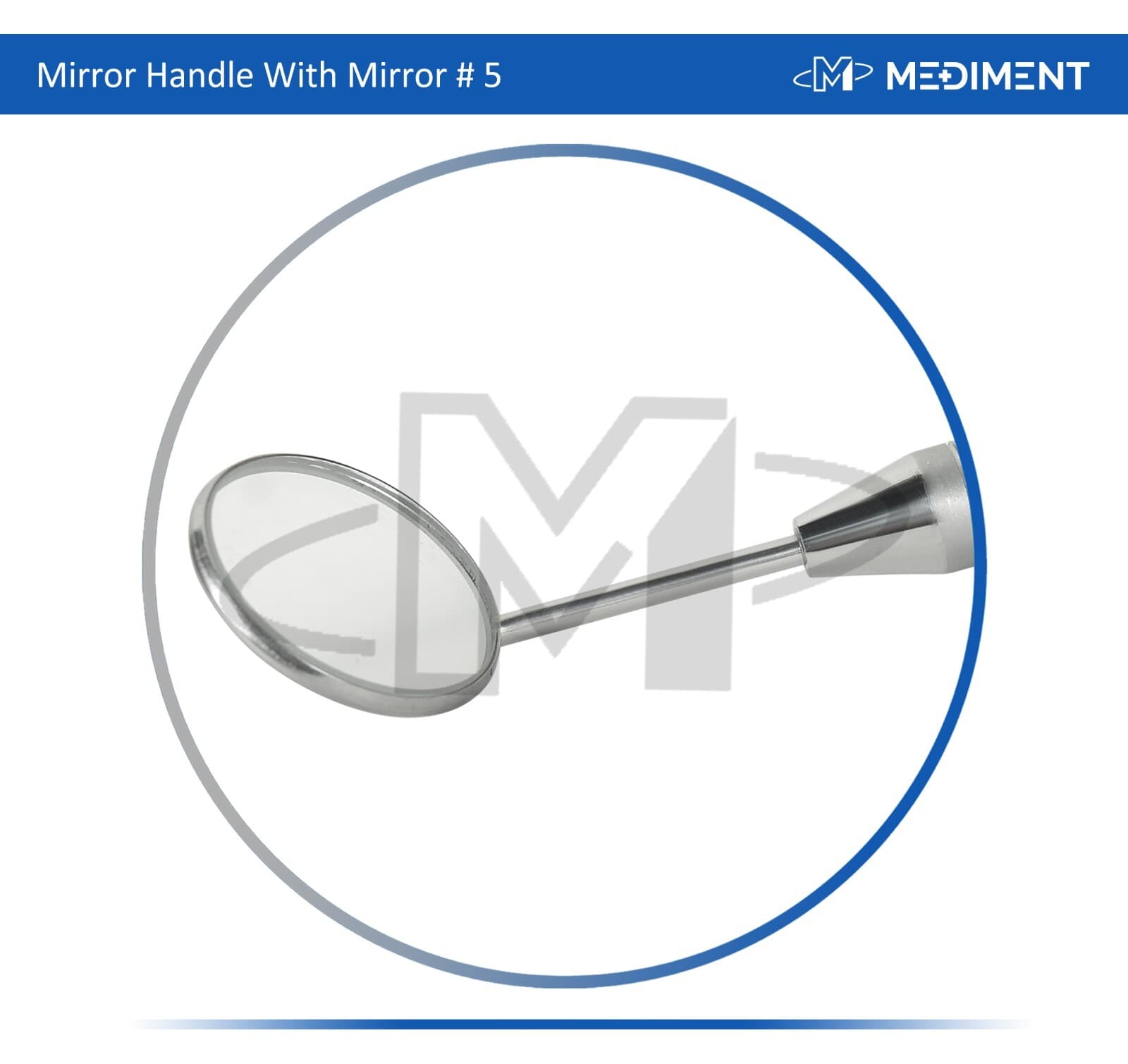 X5 Cone Socket Mirror #5 Hollow Round Handle Dental Diagnostic Teeth Inspection 3
