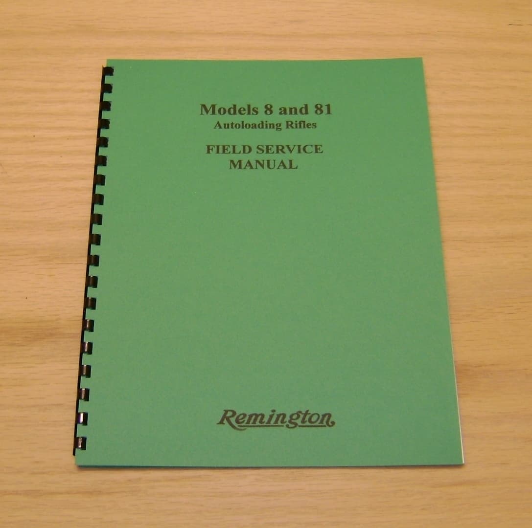 Remington Model 8 & 81  Repair / Field Service Manual - #62
