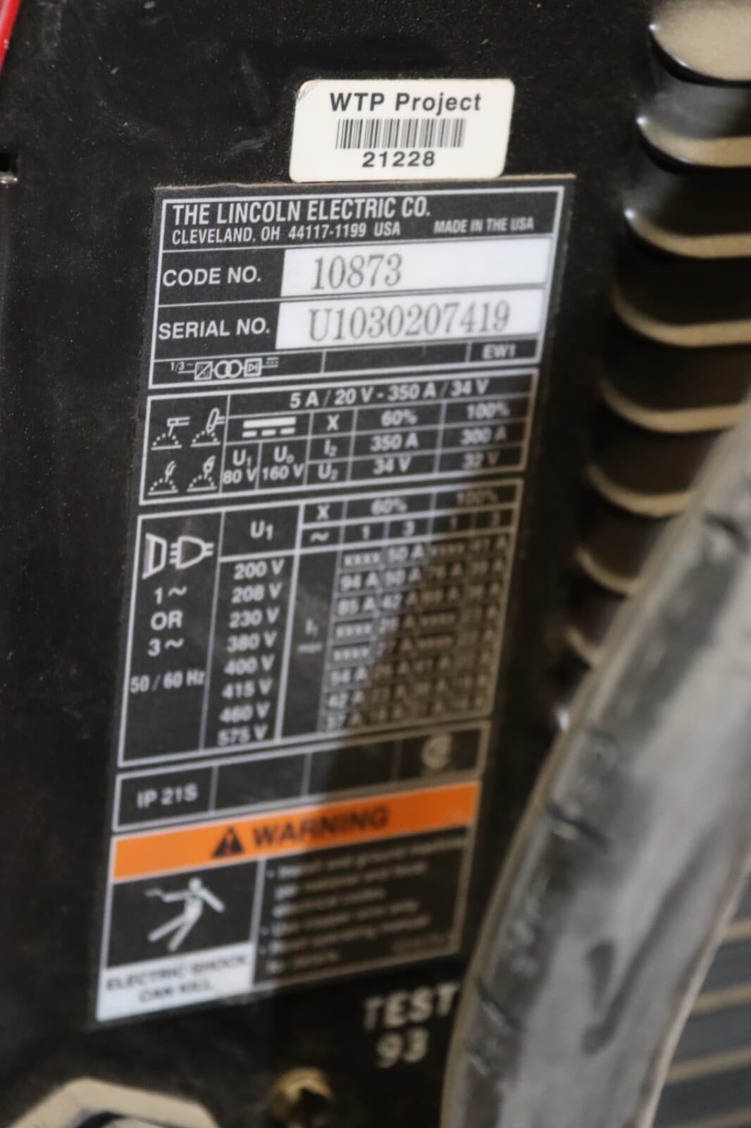 Lincoln Electric V350-Pro Invertec CC/CV Multiprocess Welder 2