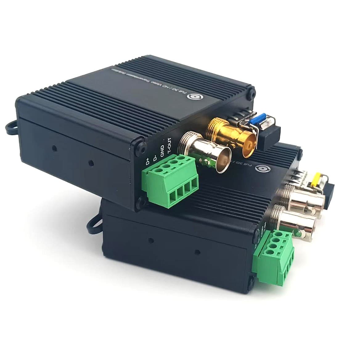 HD SDI Transmitter Receiver LC Fiber Optic Converter 20KM Extender RS485 Data 3