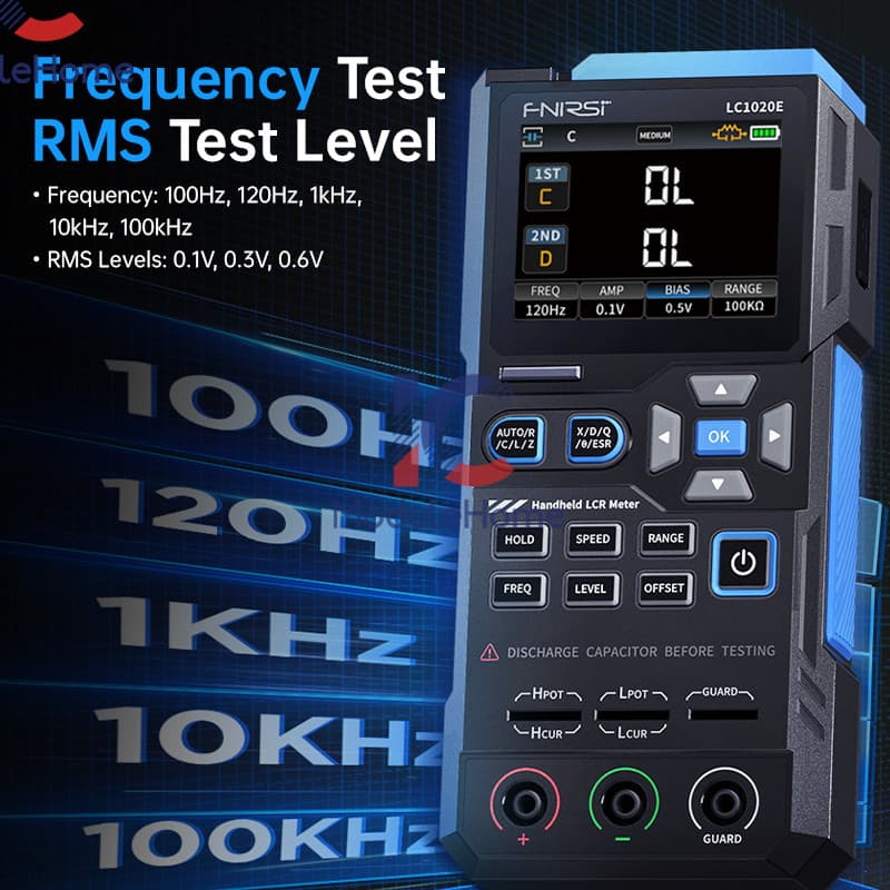FNIRSI LC1020E High Precision Digital Bridge LCR ESR Tester Resistance Meter 3