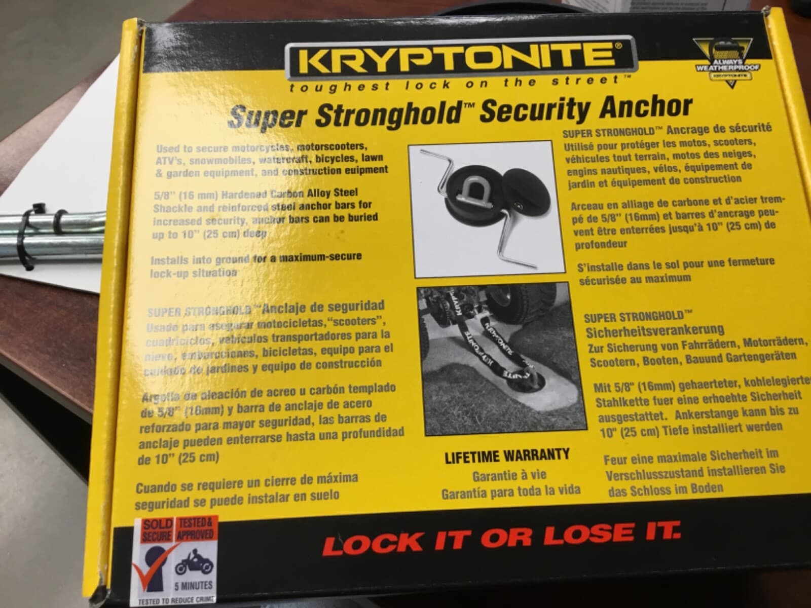 Kryptonite In Ground Super Stronghold Security Anchor Assembly NEW IN BOX 330219 2