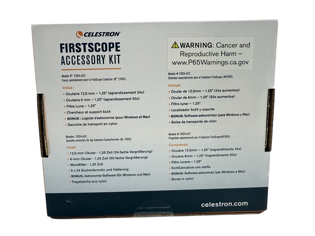 Celestron NEW FirstScope Upgrade Accessory Kit Moon Filter & Eyepieces 21024-ACC 6