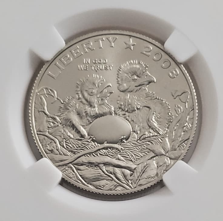 2008-S Bald Eagle Commemorative Half Dollar with Vintage Stamps - Nice W21 4