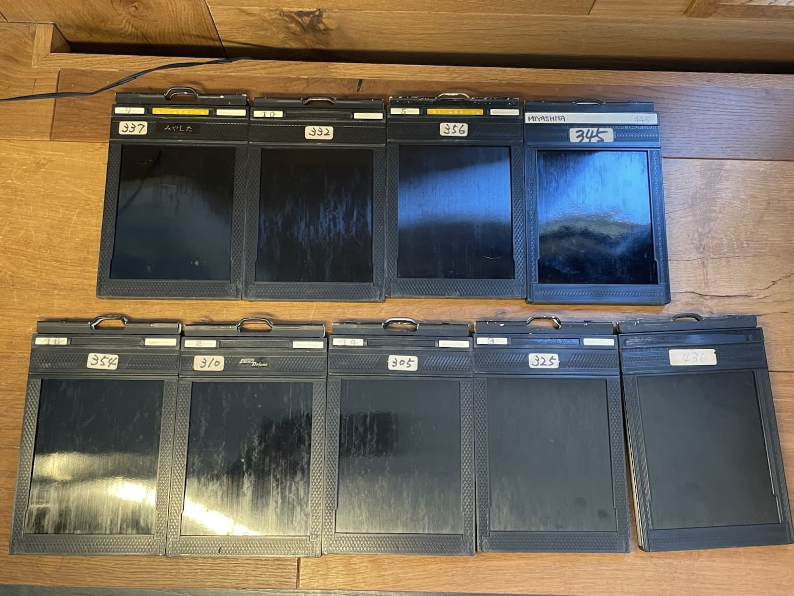 *Exc+++++* Lot of 9 Fidelity Deluxe 4x5 Cut Film Holder For Large Format 6