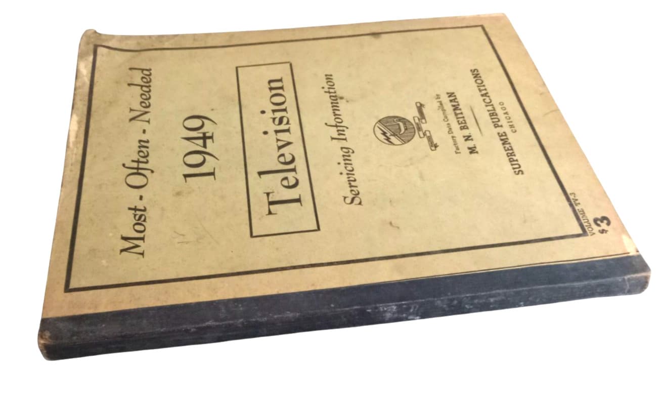 MOST OFTEN NEEDED 1949 Television Servicing Information M.N. Beitman Book Manual 2