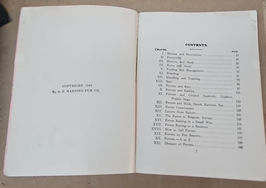 Ferret Facts And Fancies A. R. Harding 1943 Raising Handling Selling 2