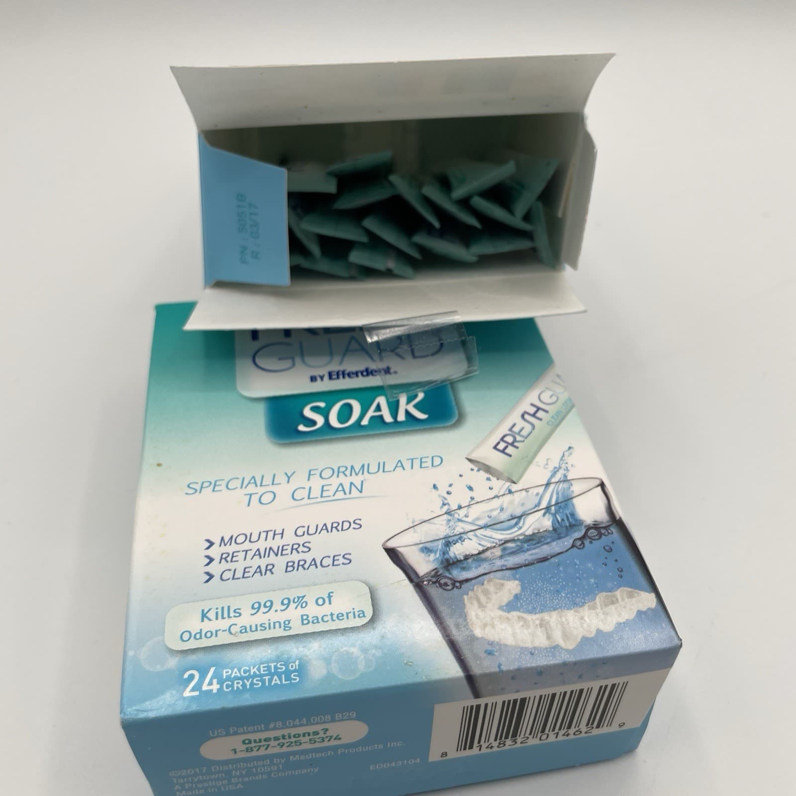 Lot of 2 -Fresh Guard Soak by Efferdent for Retainers Braces Mouth Guards *READ* 3