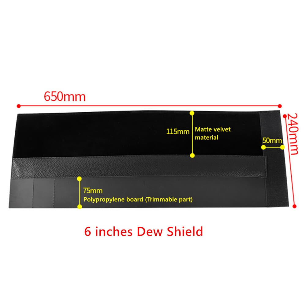 5”/ 6”/ 8”/ 9”/ 11” PE Plastic Dew Shield Sunshade for Telescope Optical Tubes 2