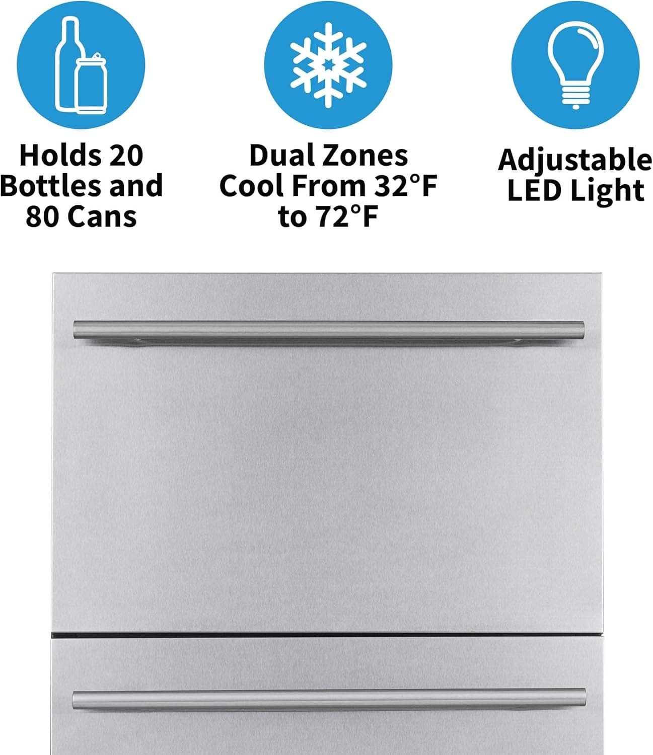 Newair NOF100SS00-RB 24" Outdoor Dual Drawer Fridge - Certified Refurbished 2