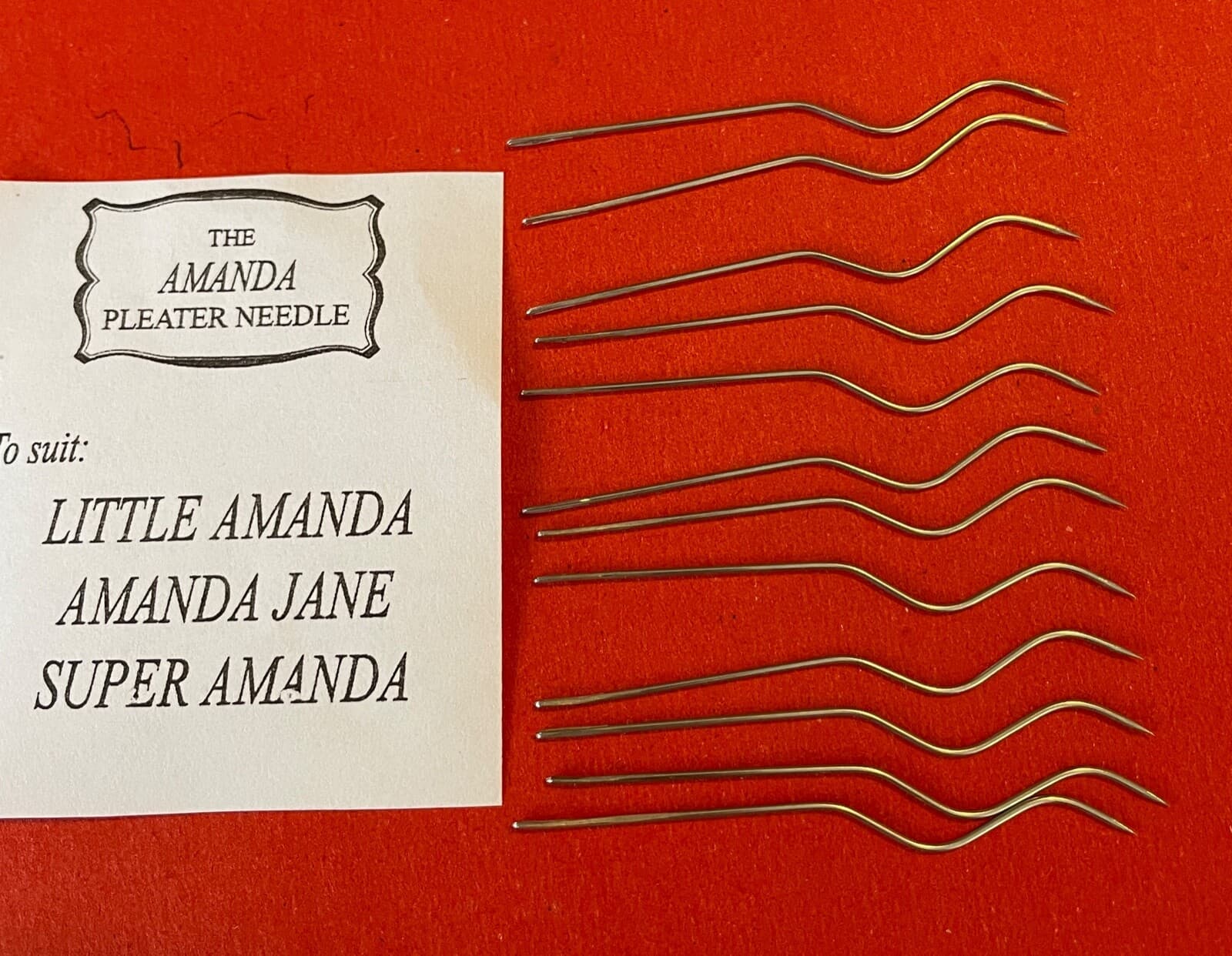 12 Genuine Amanda Jane smocking/pleater needles for Amanda Jane Pleaters 3