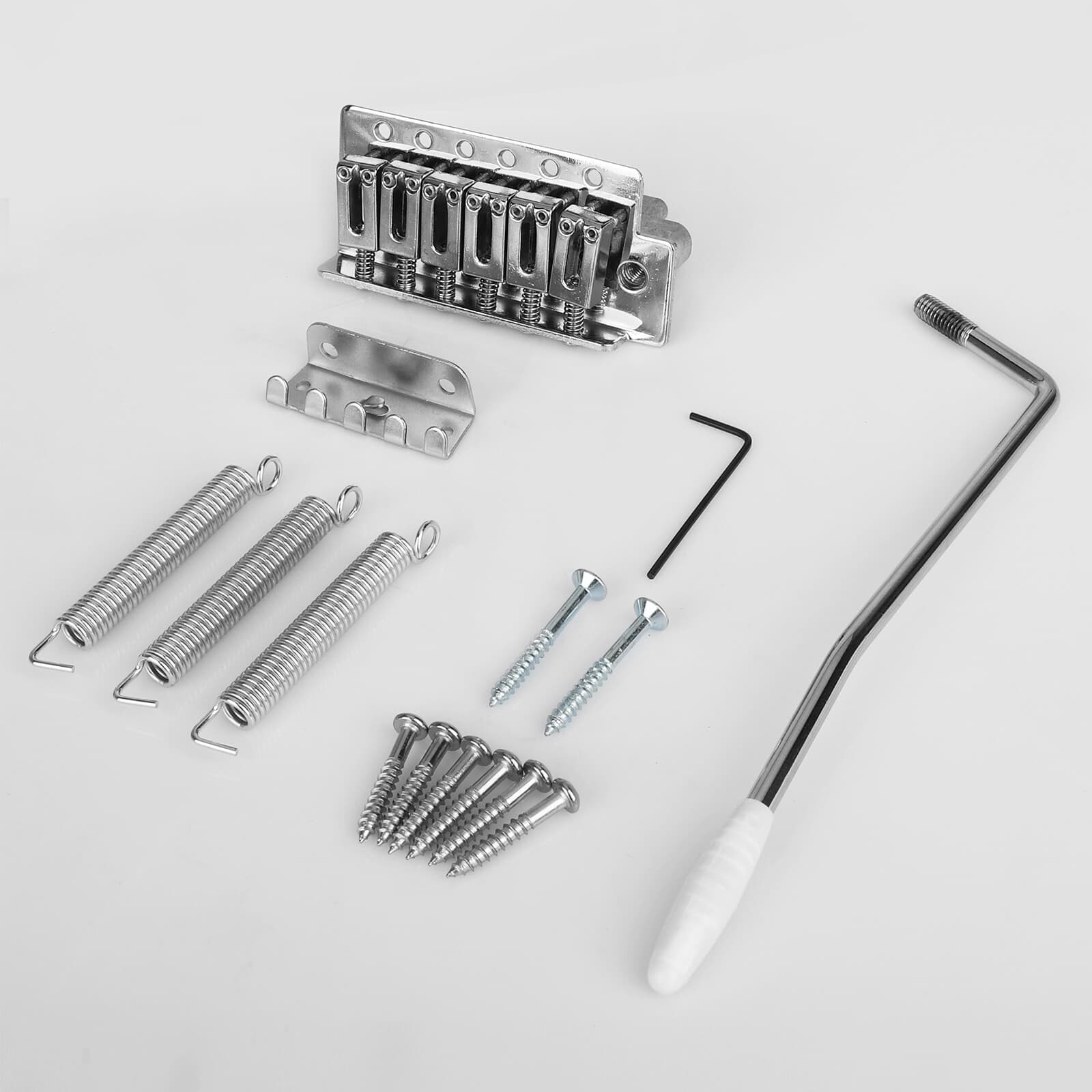 Chrome Tremolo Bridge Set for Fender Stratocaster /Squier /Strat Style Guitar US 4