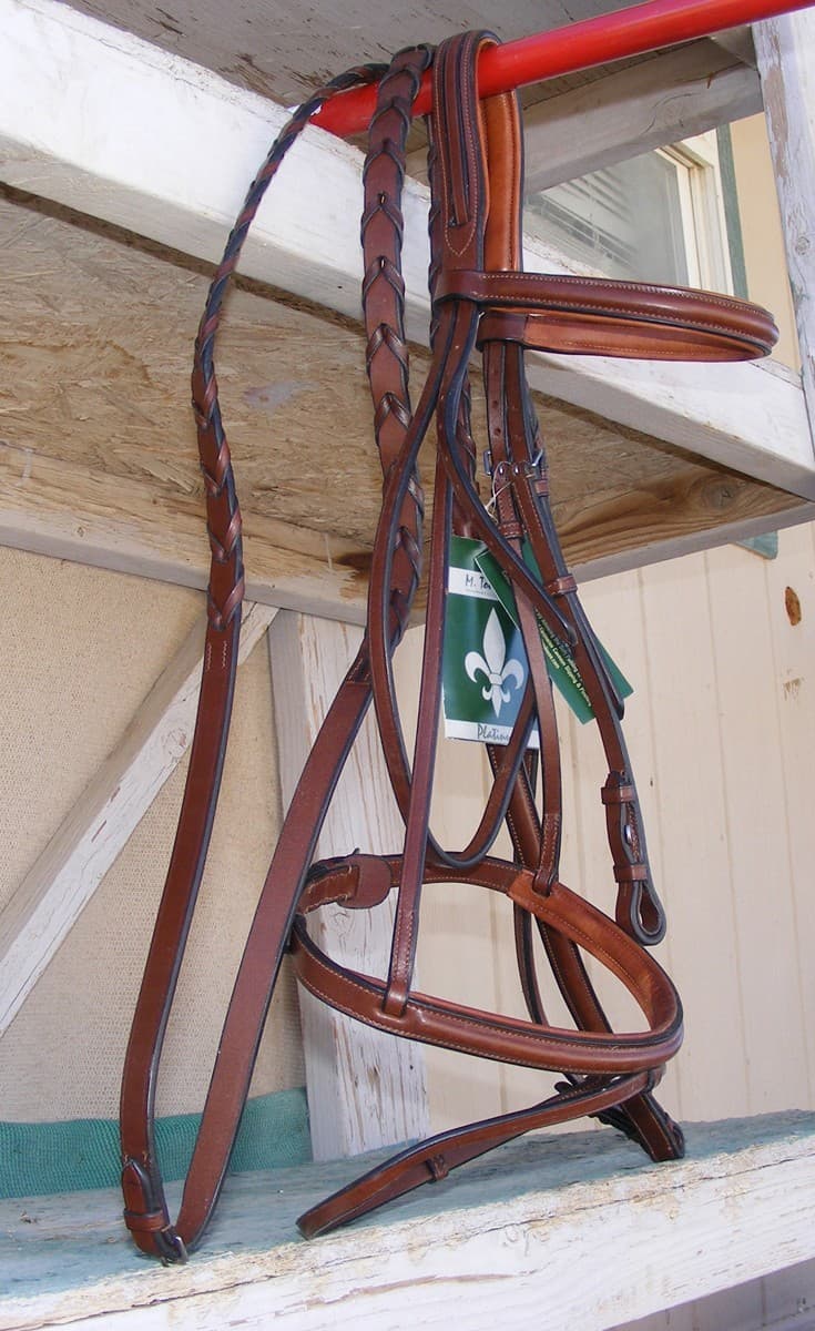 M Toulouse Platinum  Flash Bridle With Laced Reins, Cognac, full size 2