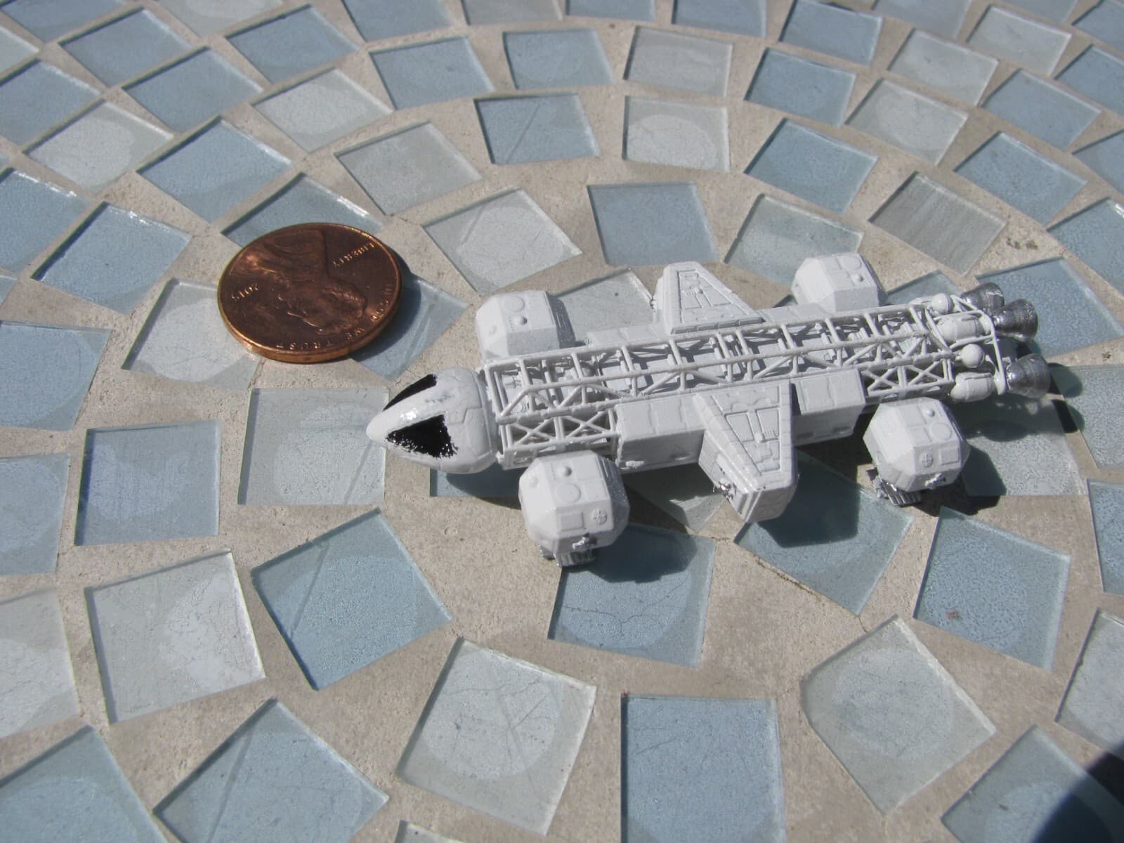 CUSTOM MADE & PAINTED SPACE 1999 EAGLE LAB VERSION World's Smallest 2.5" Long