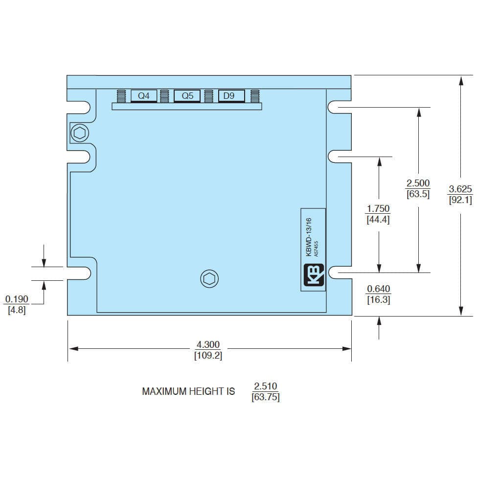 KBWD-13 KB Electronics Whisper-Drive PWM DC Motor Speed Control, 8609, 3A@130VDC 6