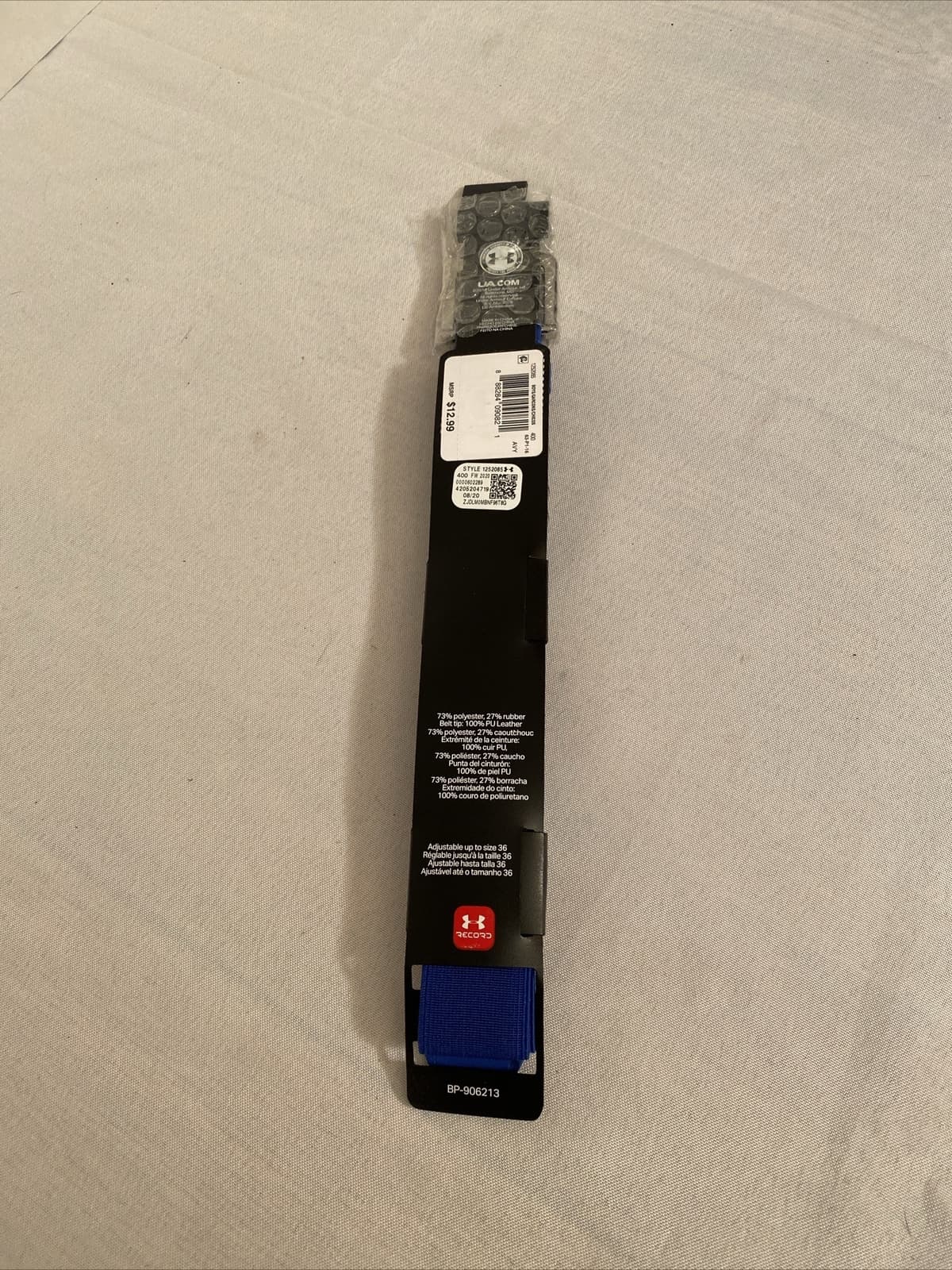 Under Armour Youth Boys Adjustable Baseball Belt Fits Up to 36" - Blue # 1252085 2