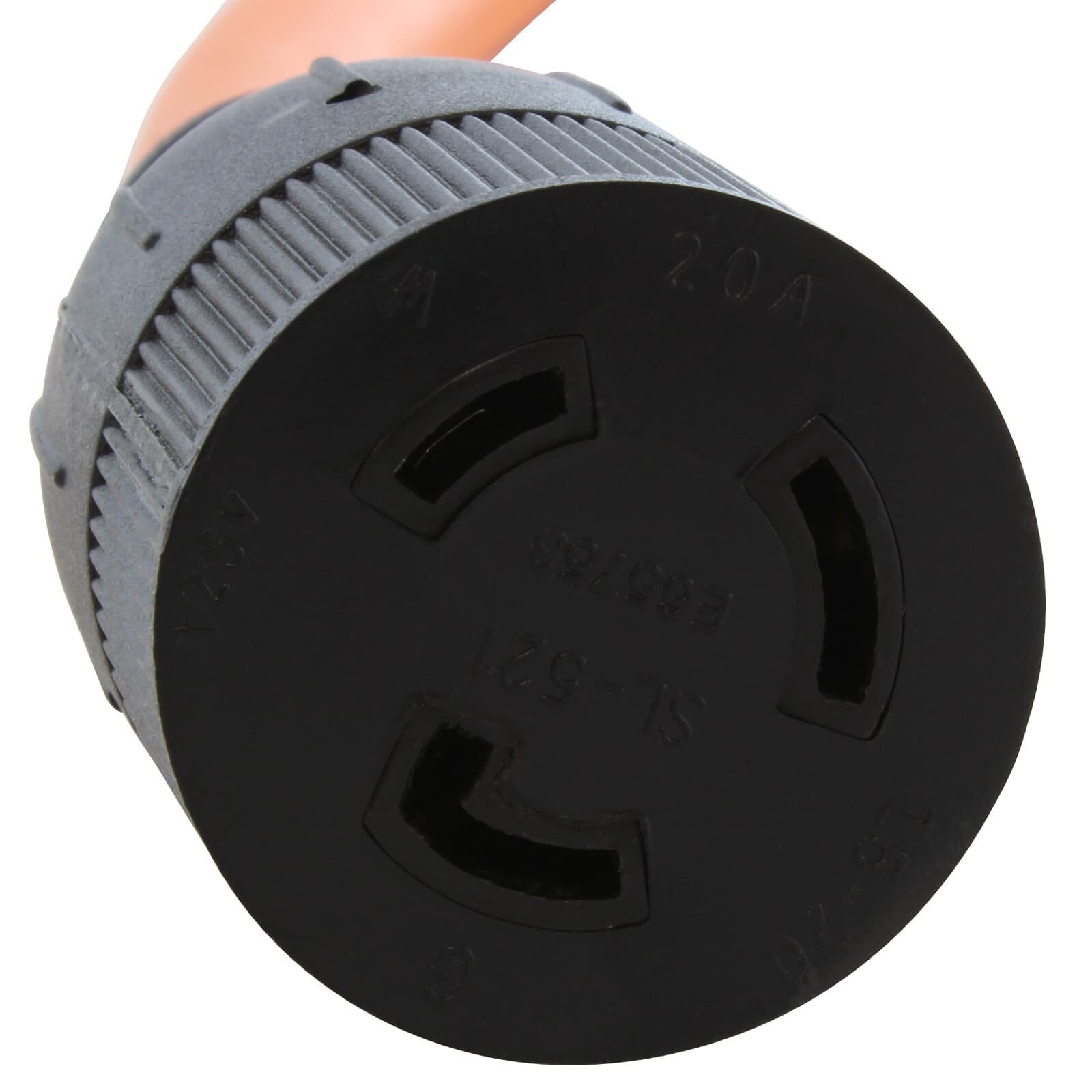 15 Amp NEMA 5-15 Plug to 20 Amp NEMA L5-20 Female Adapter Cord by AC WORKS® 4