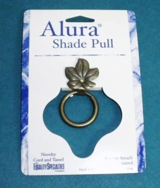 Roller Window Shade SNAP-ON Small Bronze METAL RING PULL Clip on NO TOOLS NEEDED 3