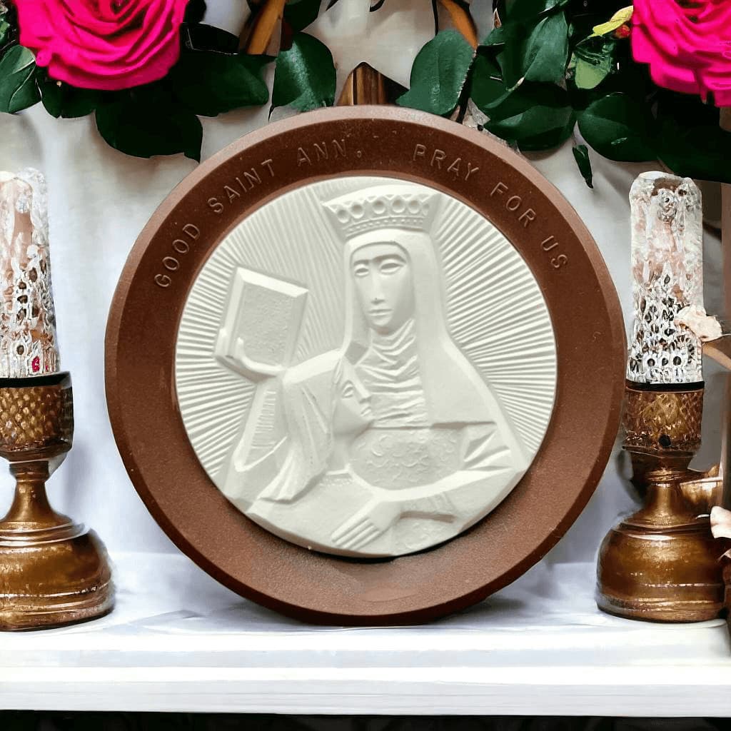 Good Saint Ann Pray For Us Catholic Art Easel Back 4"  Home Altar Gift