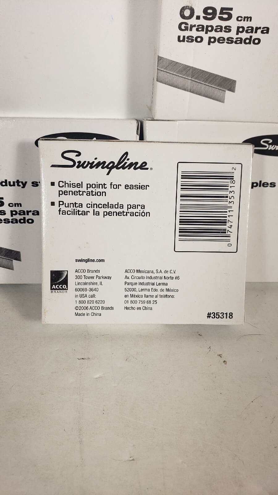 Swingline Heavy Duty Staples, 3/8, 1000 in box pack of 4 60 sheets 3