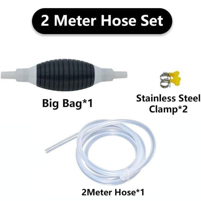 Siphon Hand Pump Portable Manual Car Fuel Transfer for Gas Gasoline Petrol 2M 5