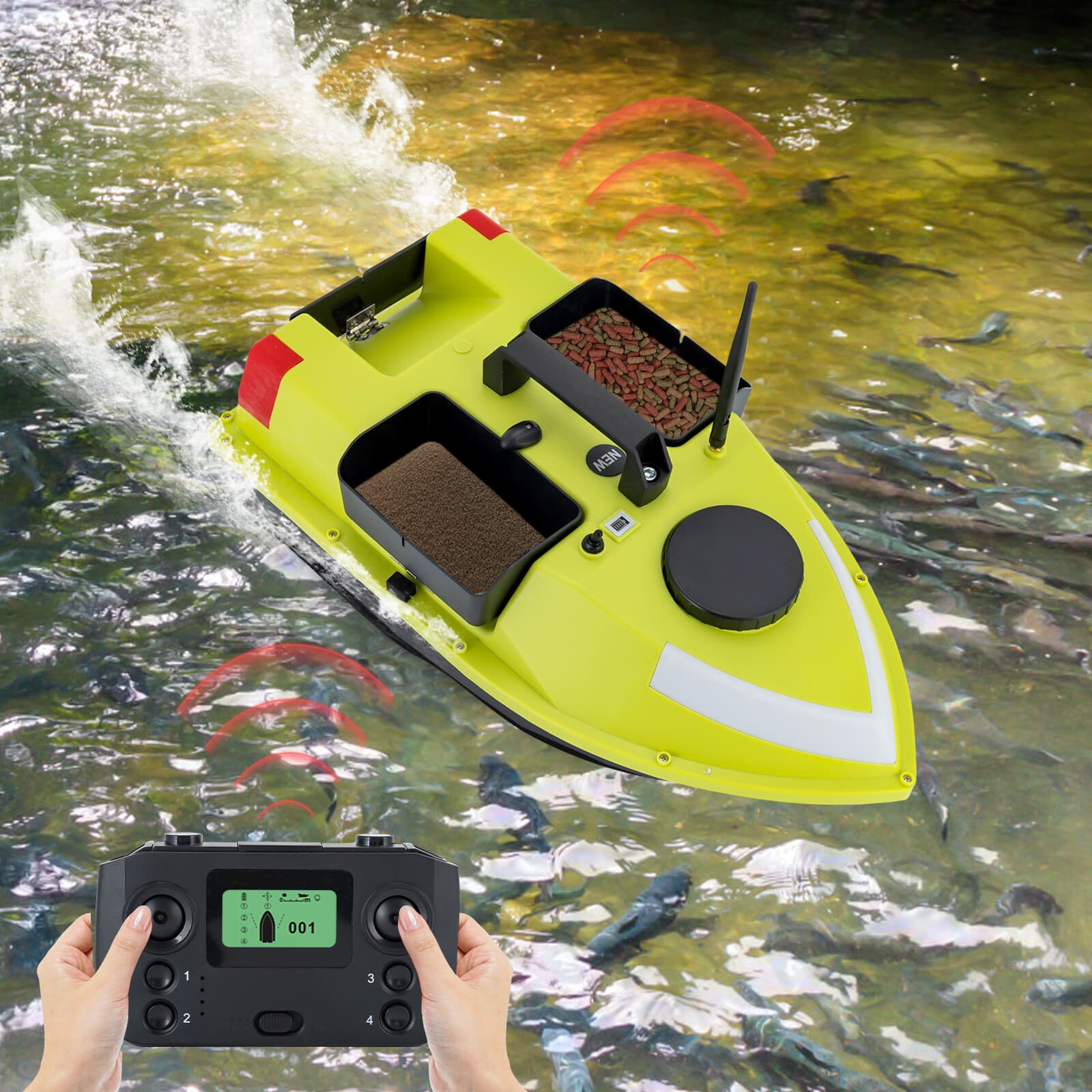 RC Fishing Boat Surf Fishing Bait Boat Fishing Bait Boat & Remote Control 10000R 6