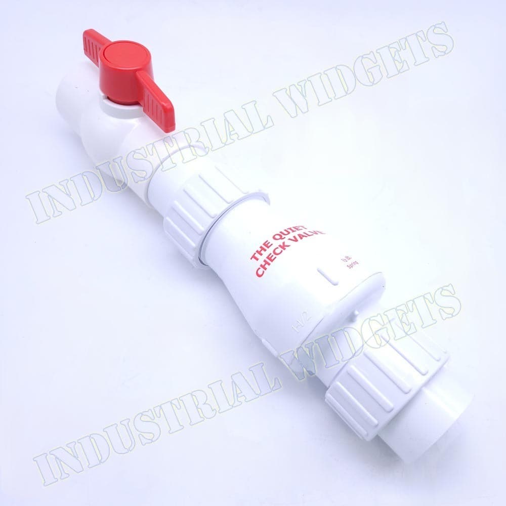 Zoeller 30-0046 Silent Combo Swing Check & Ball Valve 1-1/2" Full Port Quiet PVC