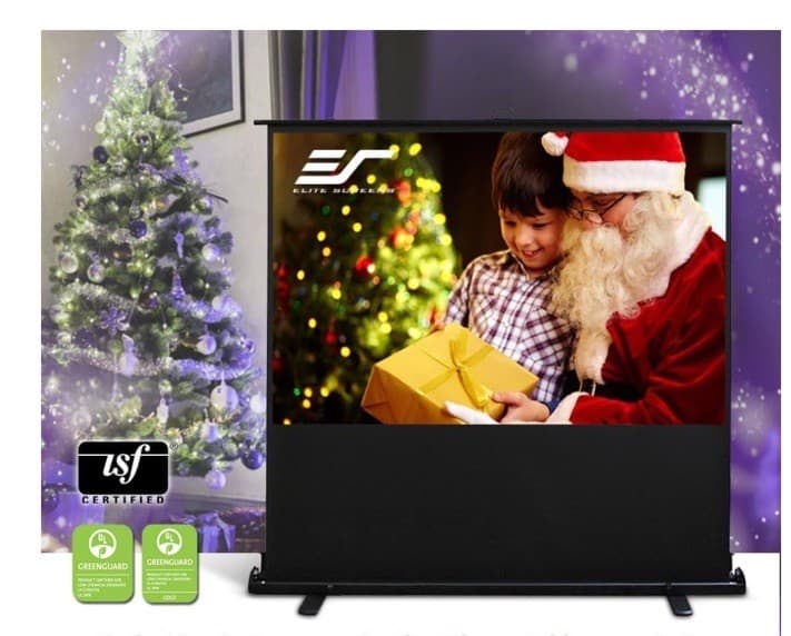 Elite Screens ezCinema 2 95" 16:9 Manual Floor Pull Up Projector Screen 2
