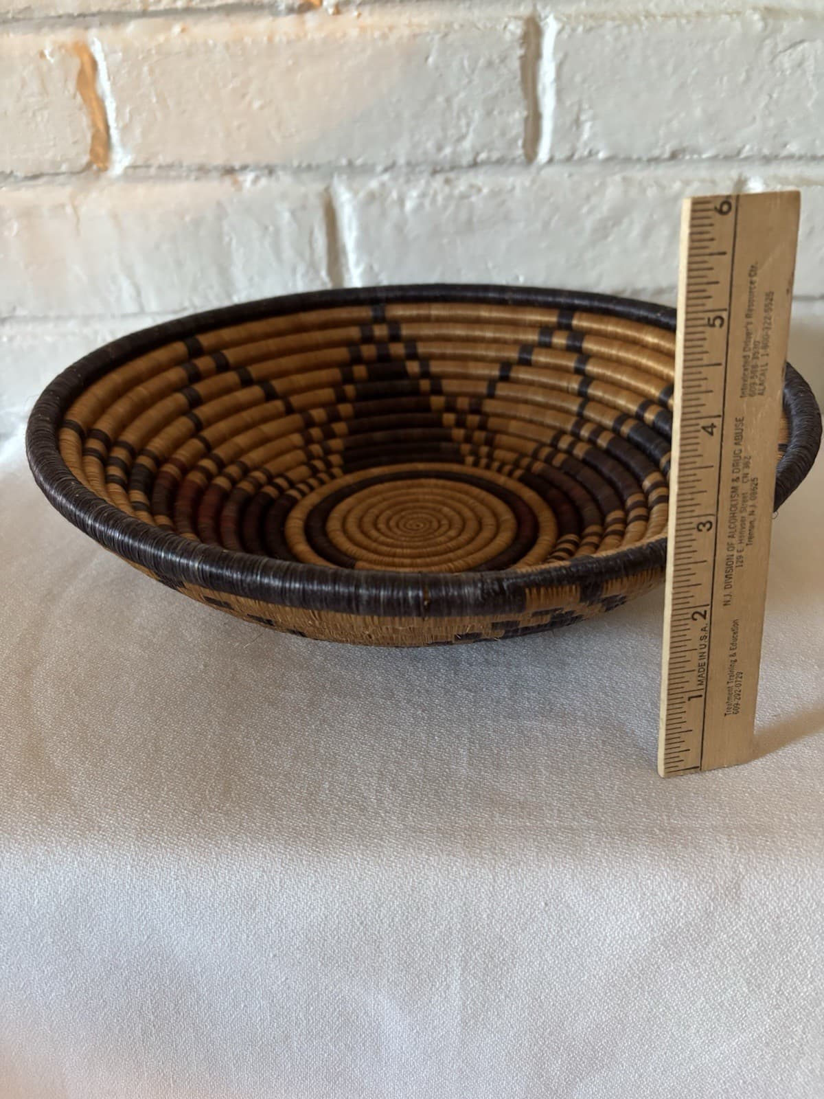 Handmade African Woven Basket Made Of  Woven Plant Fibers 6