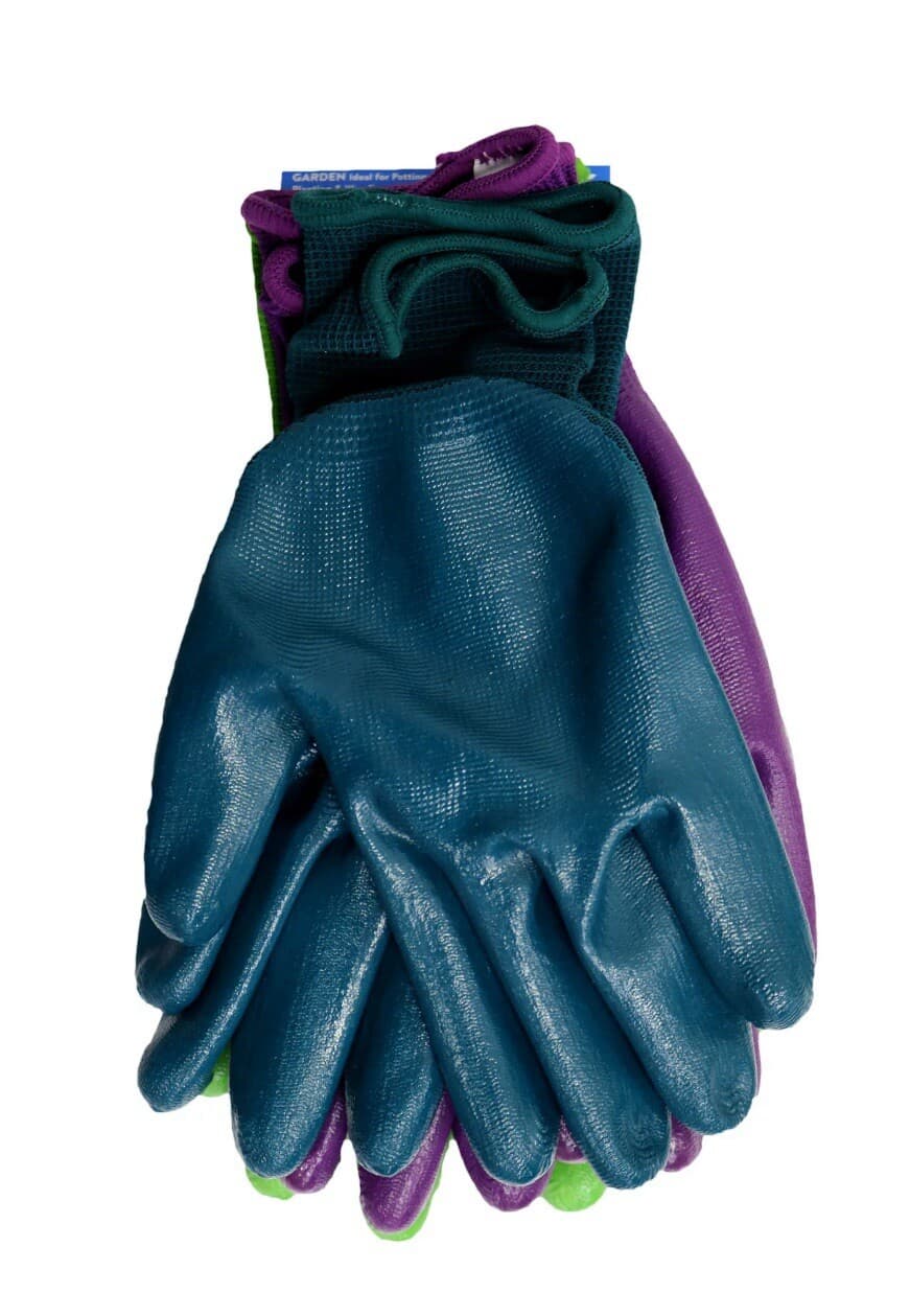 3-Pair EXPERT GARDENER Women’s Size M Gardening Nitrile Gloves Breathable 2
