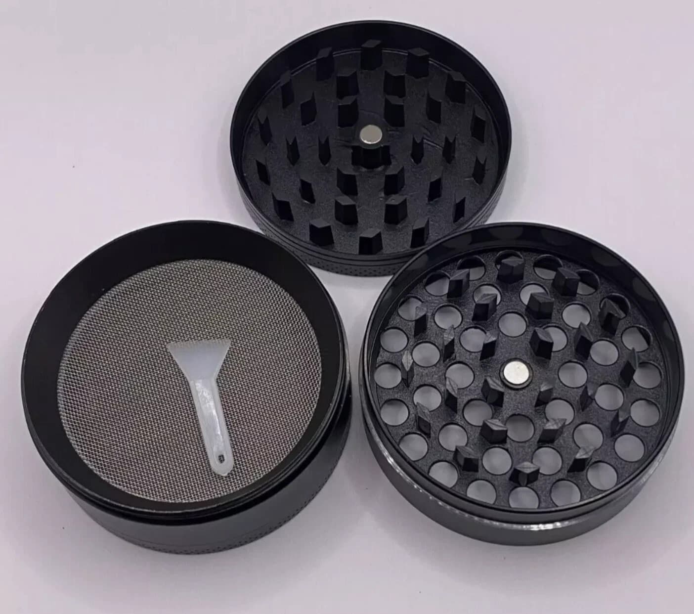 2.5" 63mm Tobacco Herb Grinder Spice Large Alloy Smoke Crusher 4 Pieces Metal 2