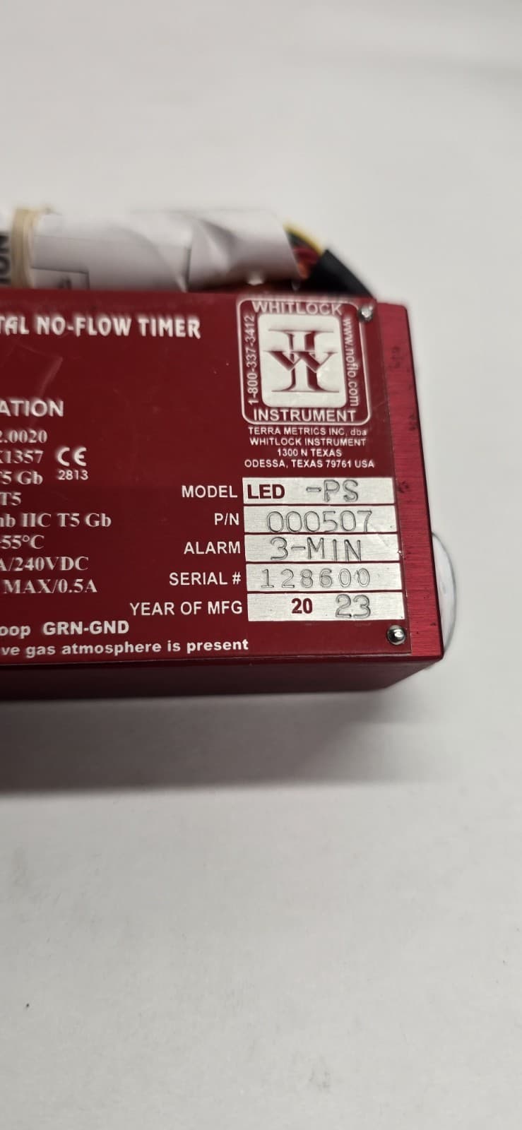 DNFT Ariel / Whitlock DNFT Digital No Flow Timer LED PS 000507 3 Min 2023 3
