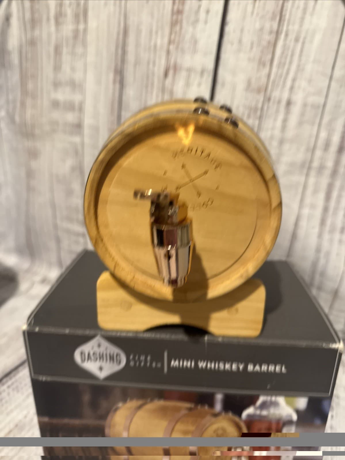 Whiskey Barrel Keg Dispenser with Stand 27 Fl Oz  New In Box Mini Wooden 3