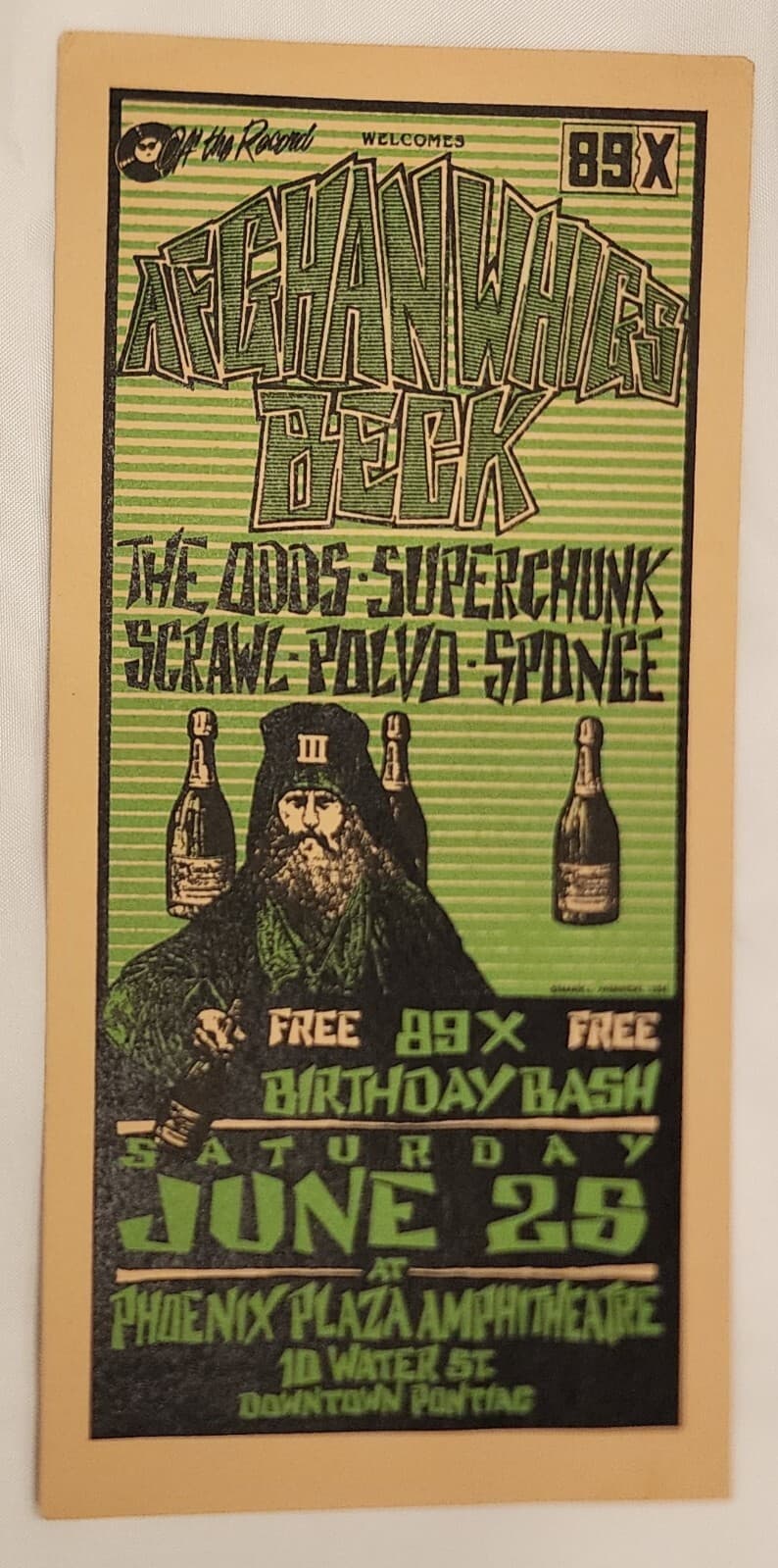 Arminski Handbill Beck 6.25.94 Poster 89X Birthday Bash Phoenix Plaza MI 3