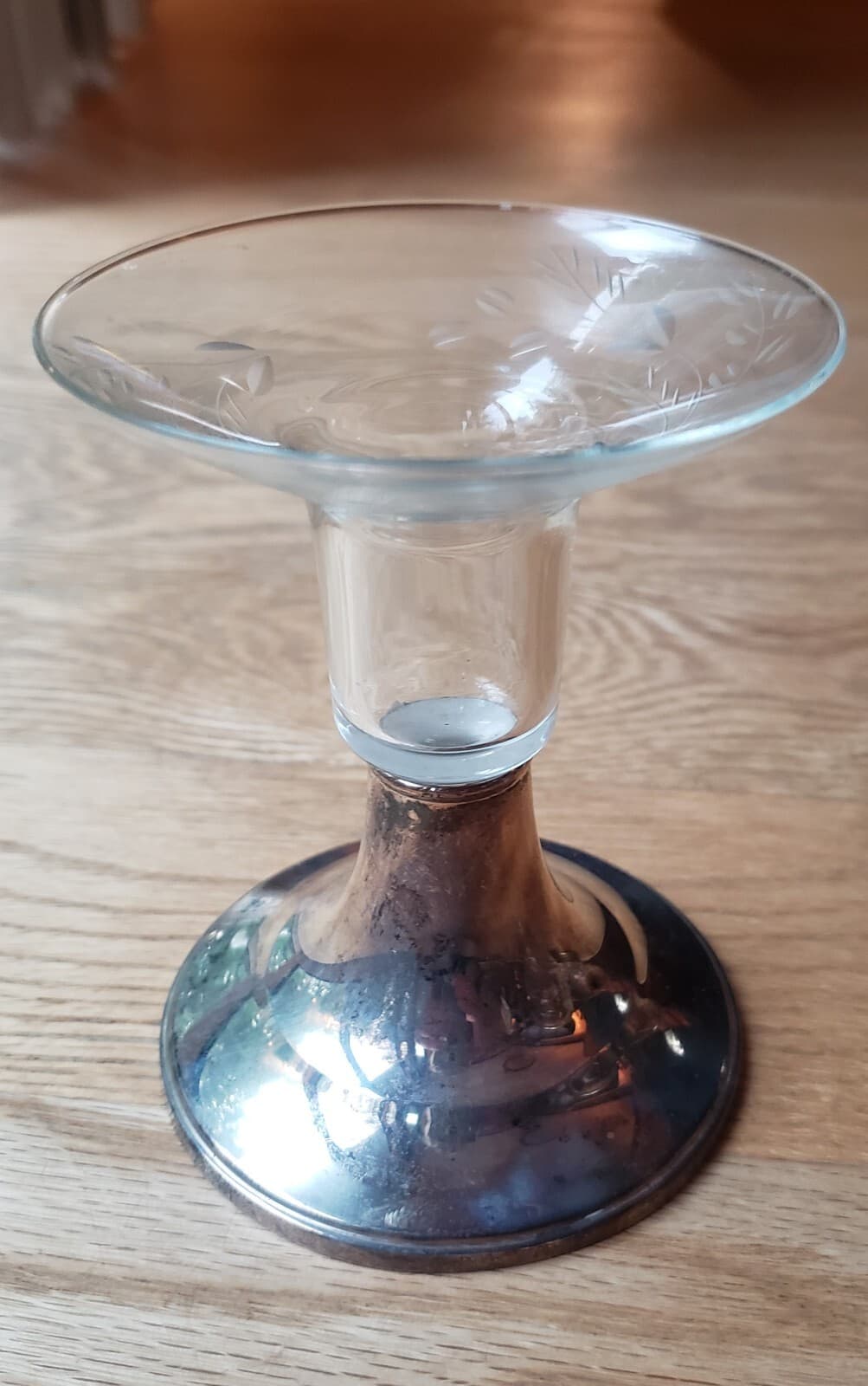 Lot Of 3 Sterling Silver & Crystal Candle Holder, Candy Dish, Toothpick Holder 5