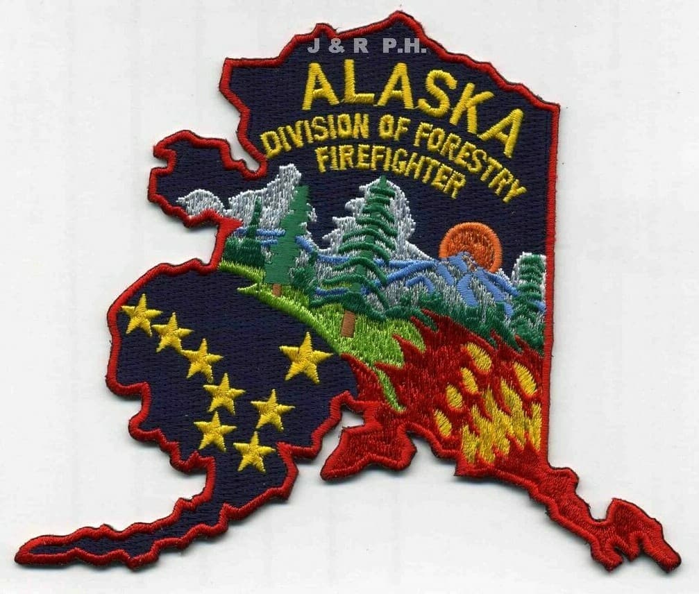 Wildland - Alaska Division of Forestry, Alaska  (5.5" x 4.75" size) fire patch