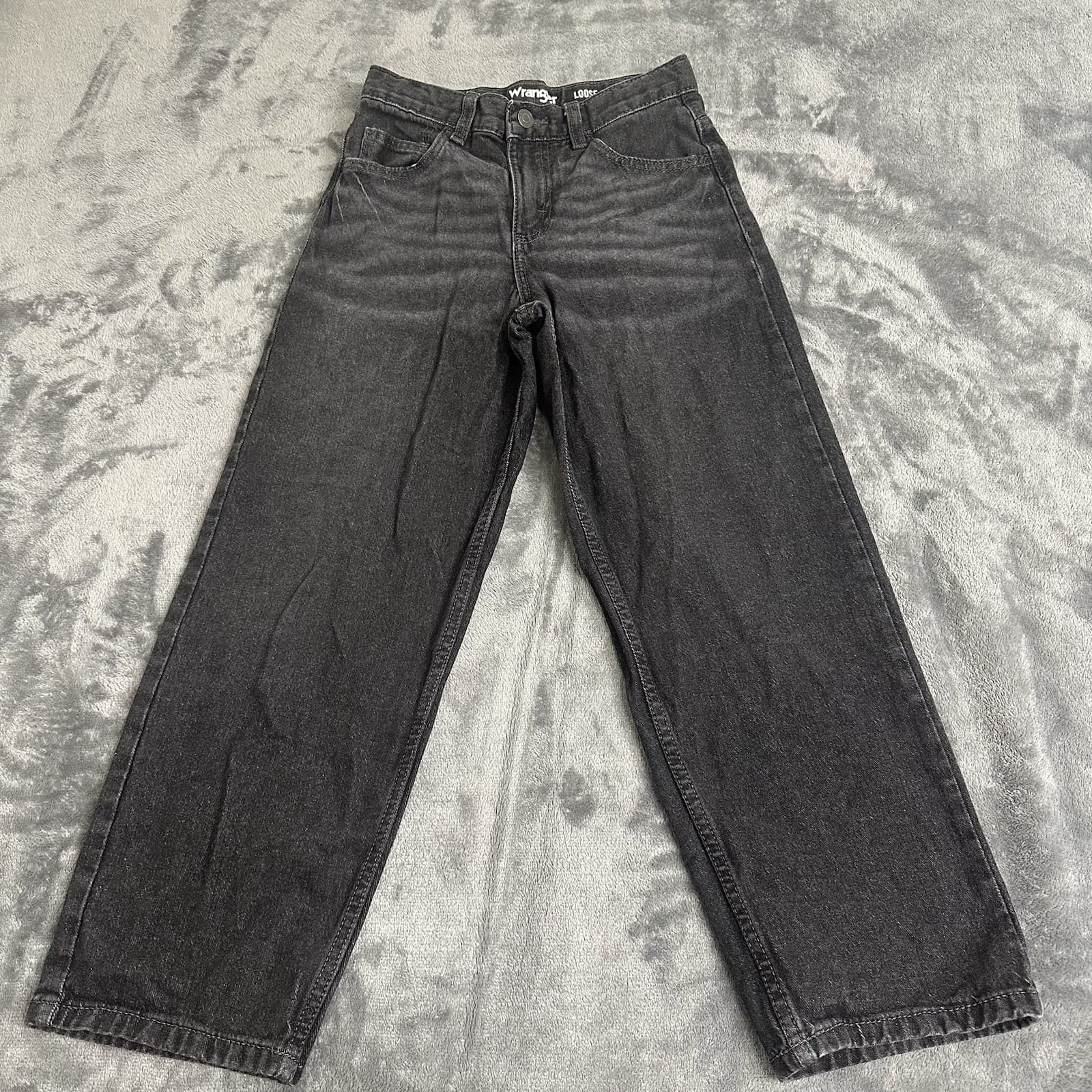Wrangler Loose 10 Fit Boy 26x24 Reg Jean Charcoal Gray Adjustable Waist Straight 4