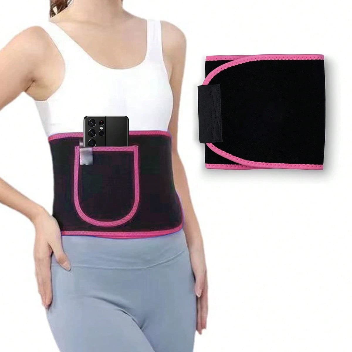 Waist Trimmer Premium Sweat Enhancing Fitness Belt for Women & Men Adjustable US