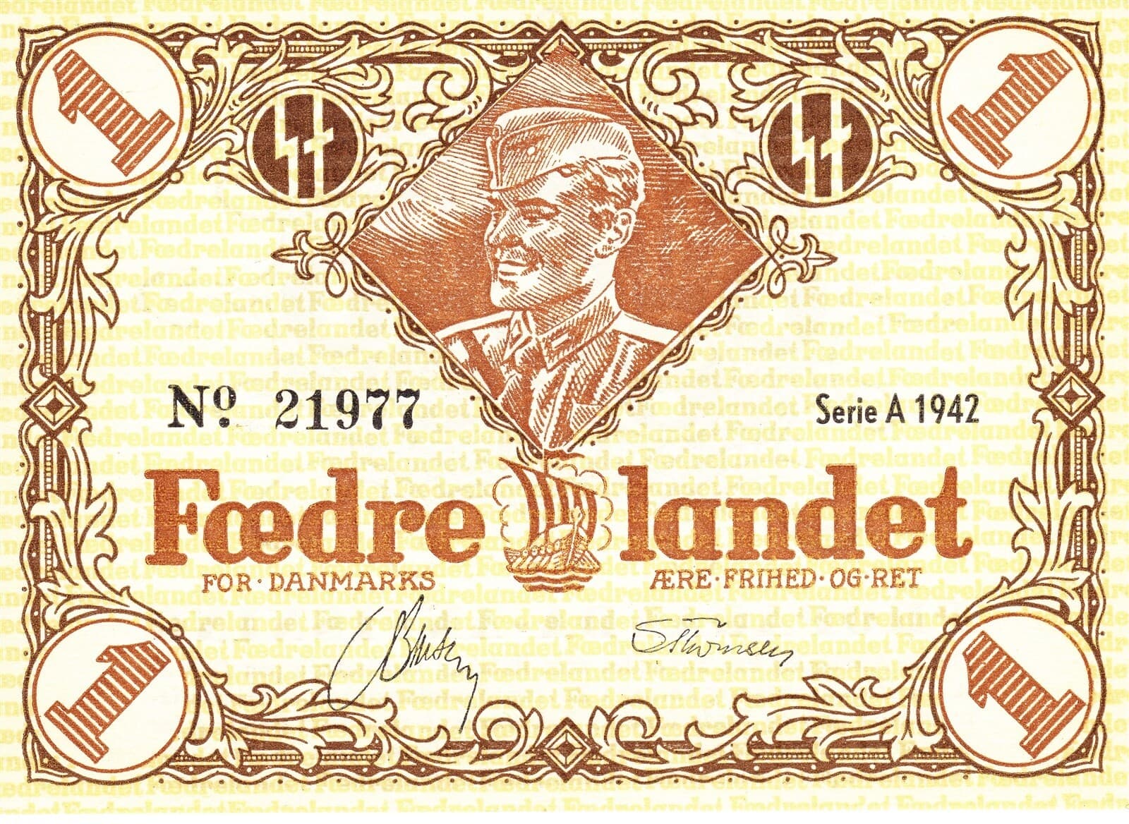 Currency Denmark 1942 WW2 Danish Legion Feldpost War Occ Set Unc AUTHENTIC!!! 6