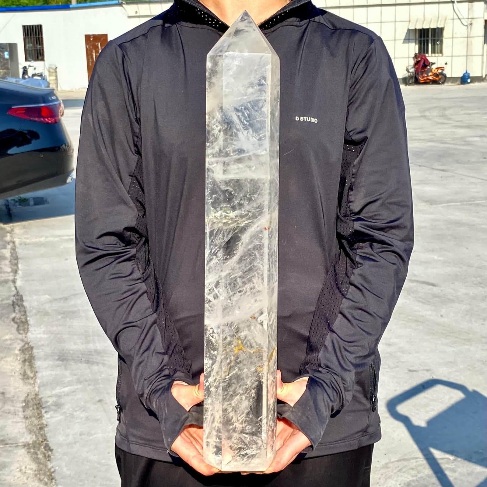 13.78LB Natural Clear Crystal Obelisk Quartz Energy Tower Point Reiki Healing 5