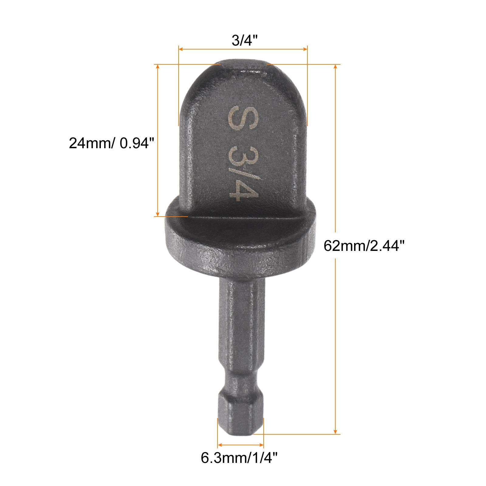 3/4" Swaging Tool Drill 1/4" Hex Handle for Copper Aluminum Pipe 2